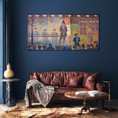 Obraz na skle Cirkusová sideshow Seurat