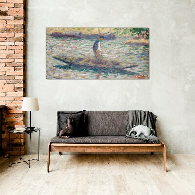 Obraz na skle Rybář Seurat