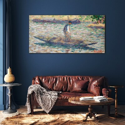 Obraz na skle Rybář Seurat