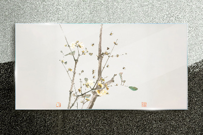 Obraz na skle Hmyz a květiny