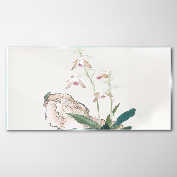 Obraz na skle Hmyz a květiny