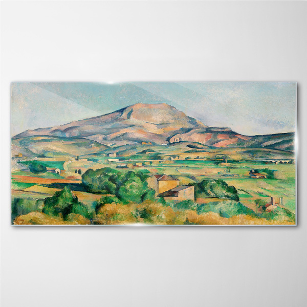 Obraz na skle Malování hory přírody