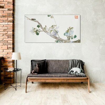 Obraz na skle Hmyz a květiny Ju Lian