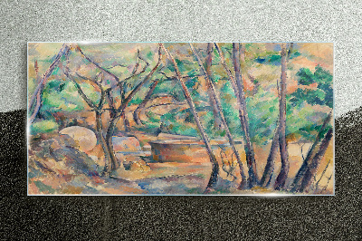 Obraz na skle Krajina mezi stromy