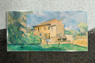 Obraz na skle Abstrakce vesnice budova