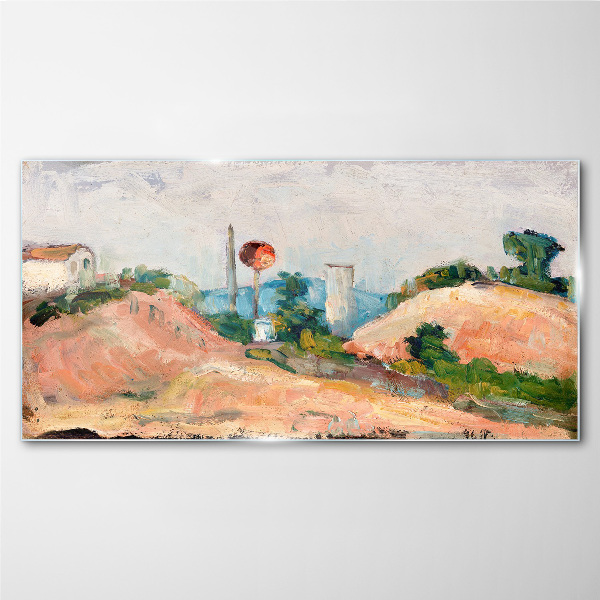 Obraz na skle Železniční řez Cézanne
