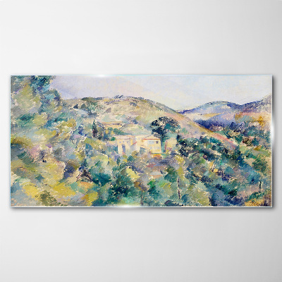 Obraz na skle Mountain výhled malování