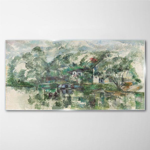 Obraz na skle Na vodě Edge Cézanne