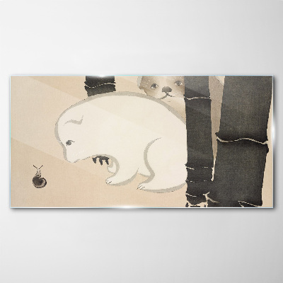Obraz na skle Abstrakce Asijská zvířata