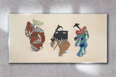 Obraz na skle Asijská žena kimono