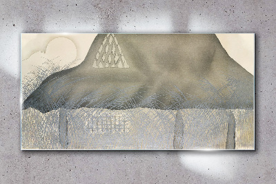 Obraz na skle Abstrakce dům Sun