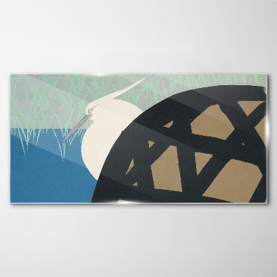 Obraz na skle Abstrakce ptačí vodu