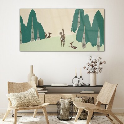 Obraz na skle Abstrakce lesních zvířat