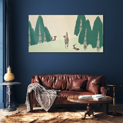Obraz na skle Abstrakce lesních zvířat