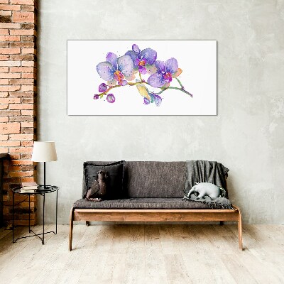Obraz na skle Malování květinové větve