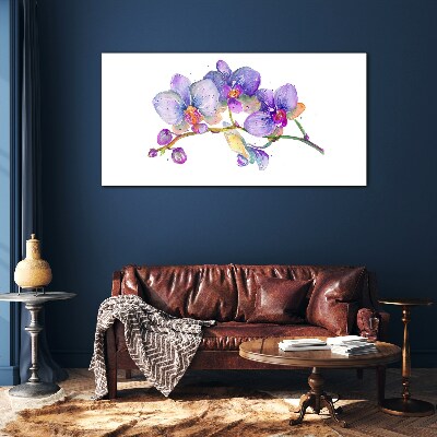 Obraz na skle Malování květinové větve