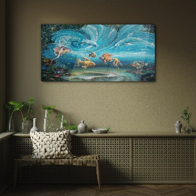 Obraz na skle Malování zvířat ryby