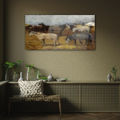 Obraz na skle Malování zvířat koně