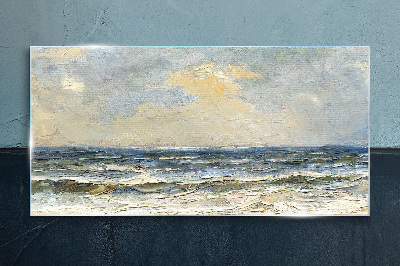 Obraz na skle Mořské vlny Sky