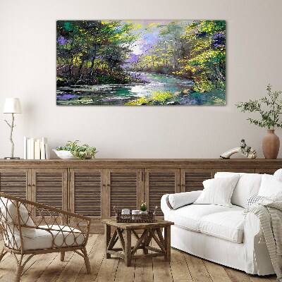 Obraz na skle Malování lesních řek