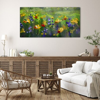 Obraz na skle Malování květin