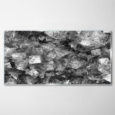 Obraz na skle Abstraktní kostky v monochromatických tónech