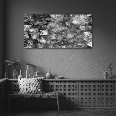 Obraz na skle Abstraktní kostky v monochromatických tónech