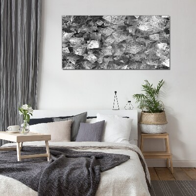 Obraz na skle Abstraktní kostky v monochromatických tónech