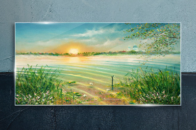 Obraz na skle Malování vody řeka příroda