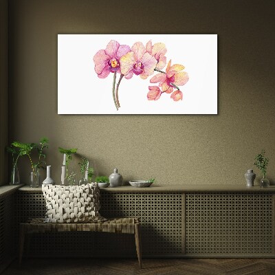 Obraz na skle Malování květin větve