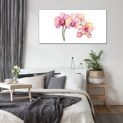 Obraz na skle Malování květin větve