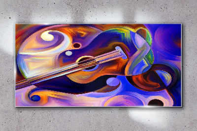 Obraz na skle Abstrakce hudební housle