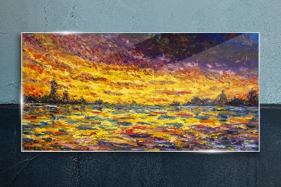 Obraz na skle Abstrakce západ slunce