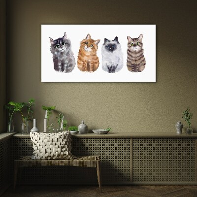 Obraz na skle Malování zvířat kočky