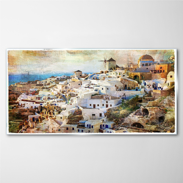Obraz na skle Santorini na slunci