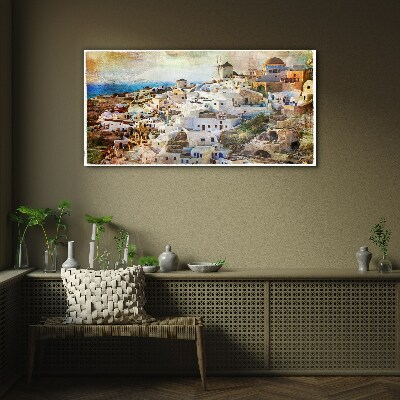 Obraz na skle Santorini na slunci