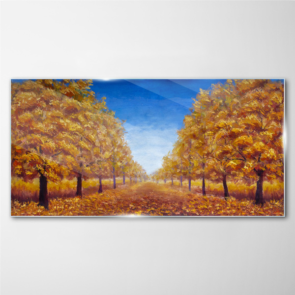 Obraz na skle Podzimní malba stromu