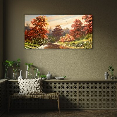 Obraz na skle Lesní řeka příroda