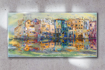 Obraz na skle Abstrakce městské vody