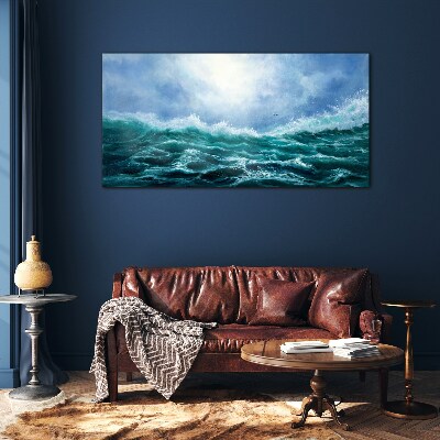 Obraz na skle mořská bouře příroda