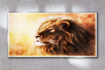 Obraz na skle Abstraktní zvířecí kočka lva