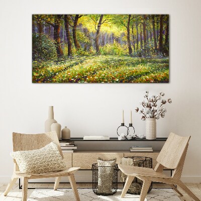 Obraz na skle Lesní květiny Příroda