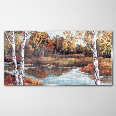 Obraz na skle Lesní řeka krajina