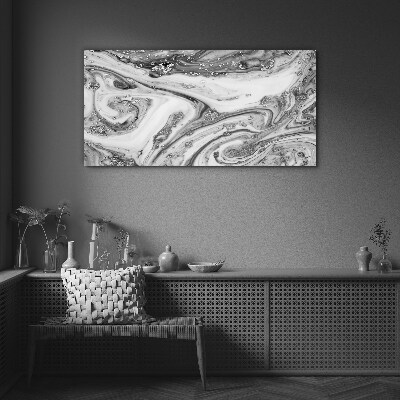Obraz na skle Monochromatické spirály s kovovými akcenty