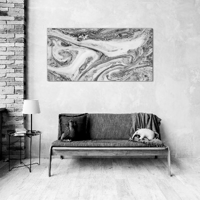 Obraz na skle Monochromatické spirály s kovovými akcenty