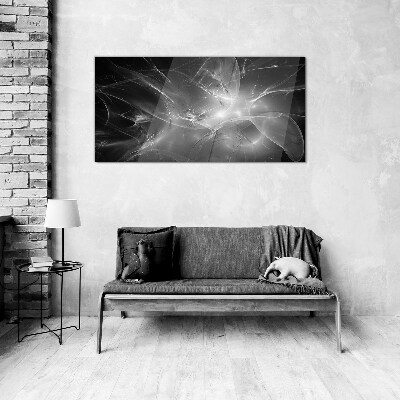 Obraz na skle Futuristické abstrakce v monochromatickém režimu