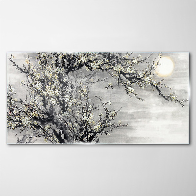 Obraz na skle Větve stromů květiny slunce