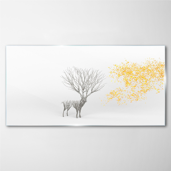 Obraz na skle Abstrakce listy jelena