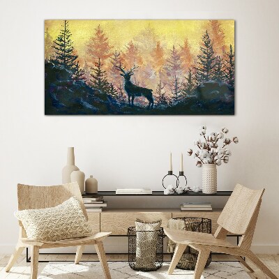 Obraz na skle Lesní zvířecí jelen