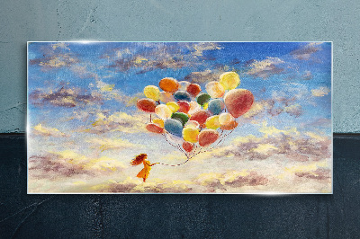 Obraz na skle Moderní oblohy balónky